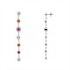 ORECCHINI PENDENTI A CASCATA CON ZIRCONI TONDI COLORATI - FFJ2686C849