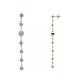 ORECCHINI PENDENTI A CASCATA CON ZIRCONI TONDI COLORATI - FFJ2686C849