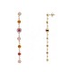 ORECCHINI PENDENTI A CASCATA CON ZIRCONI TONDI COLORATI - FFJ2686C849