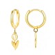 ORECCHINI A CERCHIO CON PENDENTE TULIPANO IN SMALTO COLORATO - FJ2646D043