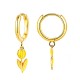 ORECCHINI A CERCHIO CON PENDENTE TULIPANO IN SMALTO COLORATO - FJ2646D043