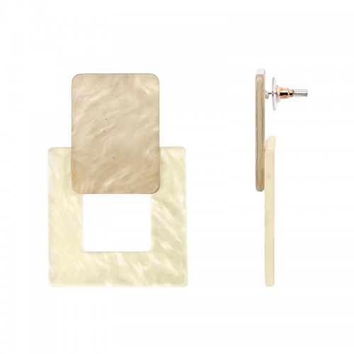 ORECCHINI PENDENTI QUADRATI IN ACRILICO - FT2440A488