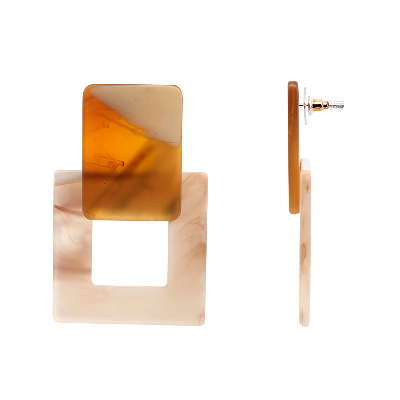 ORECCHINI PENDENTI QUADRATI IN ACRILICO - FT2440A488