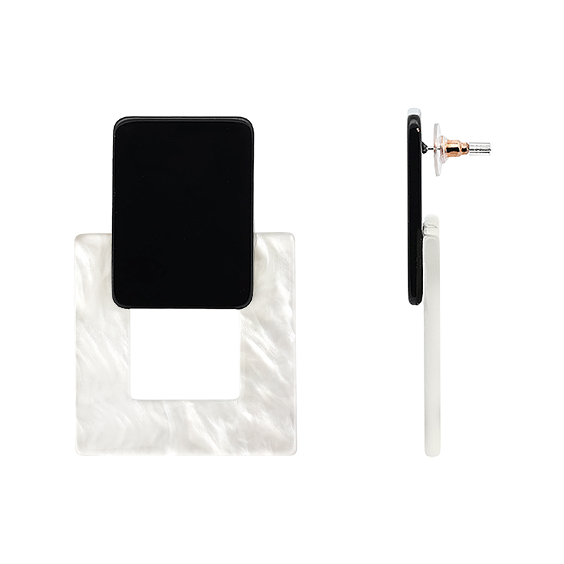 ORECCHINI PENDENTI QUADRATI IN ACRILICO - FT2440A488