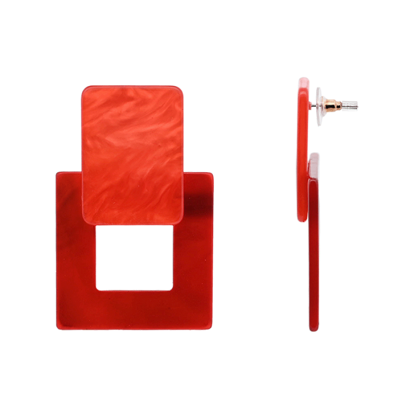 ORECCHINI PENDENTI QUADRATI IN ACRILICO - FT2440A488 ORECCHINI PENDENTI QUADRATI IN ACRILICO - FT2440A488