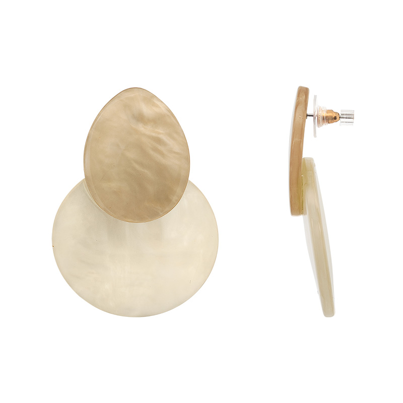 ORECCHINI A LOBO ROTONDI IN ACRILICO - FT2448C1