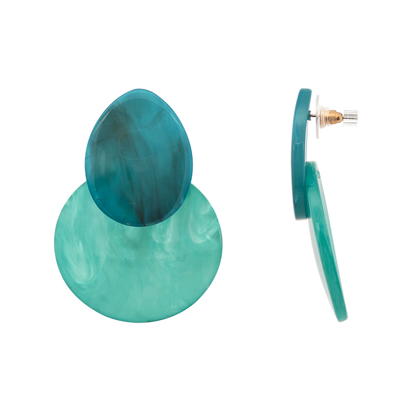 ORECCHINI A LOBO ROTONDI IN ACRILICO - FT2448C1