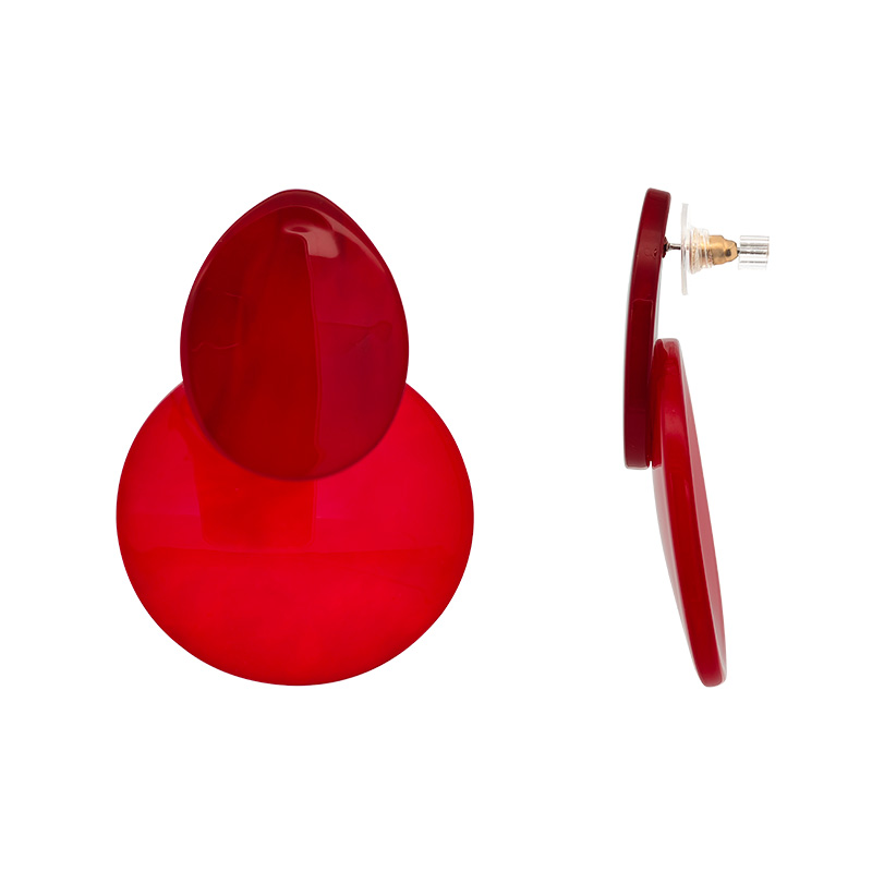 ORECCHINI A LOBO ROTONDI IN ACRILICO - FT2448C1