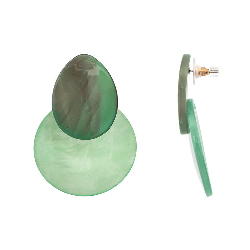 ORECCHINI A LOBO ROTONDI IN ACRILICO - FT2448C1