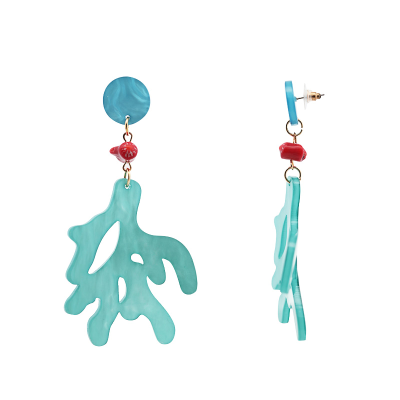 ORECCHINI PENDENTI CON CORALLI IN ACRILICO - FT2456B996