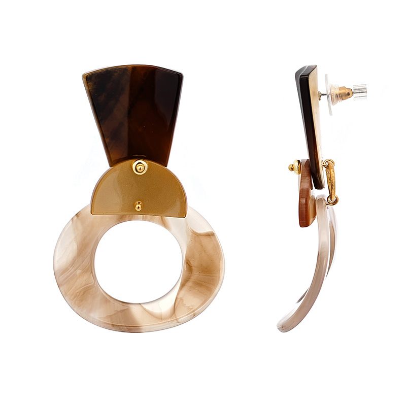 ORECCHINI PENDENTI GEOMETRICI IN ACRILICO - FT2456B998