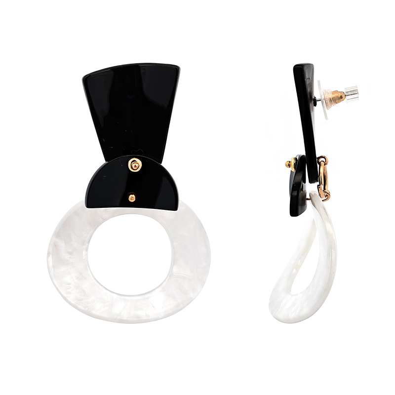 ORECCHINI PENDENTI GEOMETRICI IN ACRILICO - FT2456B998