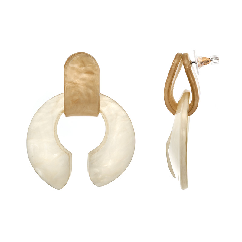 ORECCHINI PENDENTI CON CERCHIO IN ACRILICO - FT2456B99