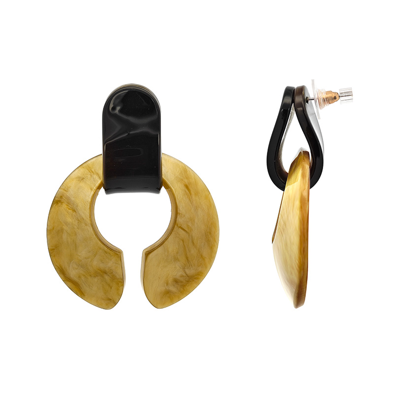 ORECCHINI PENDENTI CON CERCHIO IN ACRILICO - FT2456B99