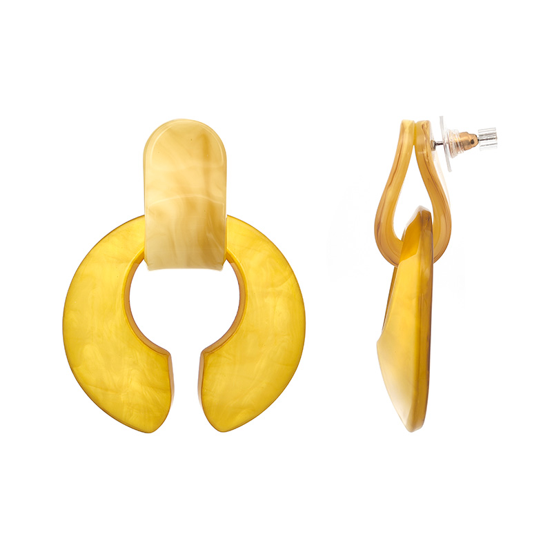 ORECCHINI PENDENTI CON CERCHIO IN ACRILICO - FT2456B99