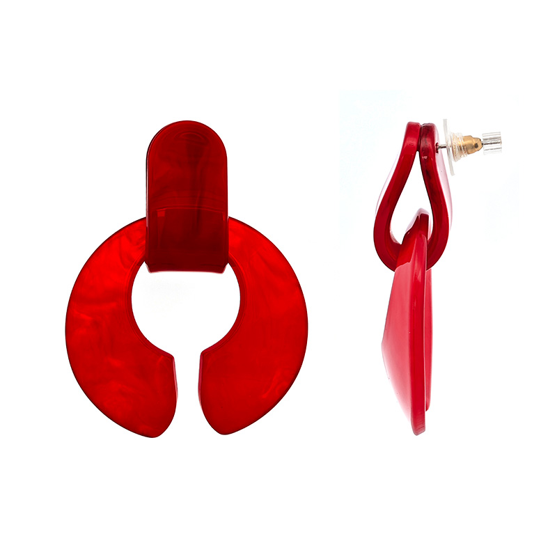 ORECCHINI PENDENTI CON CERCHIO IN ACRILICO - FT2456B99