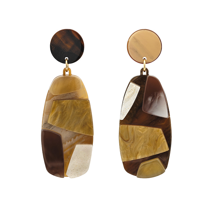 ORECCHINI PENDENTI GEOMETRICI IN ACRILICO - FT2460C3