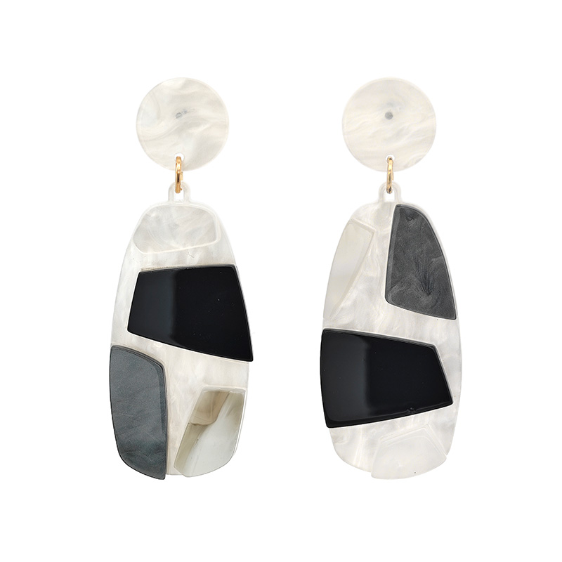 ORECCHINI PENDENTI GEOMETRICI IN ACRILICO - FT2460C3