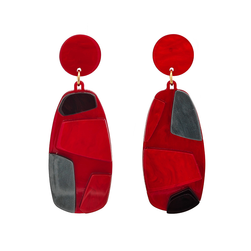 ORECCHINI PENDENTI GEOMETRICI IN ACRILICO - FT2460C3