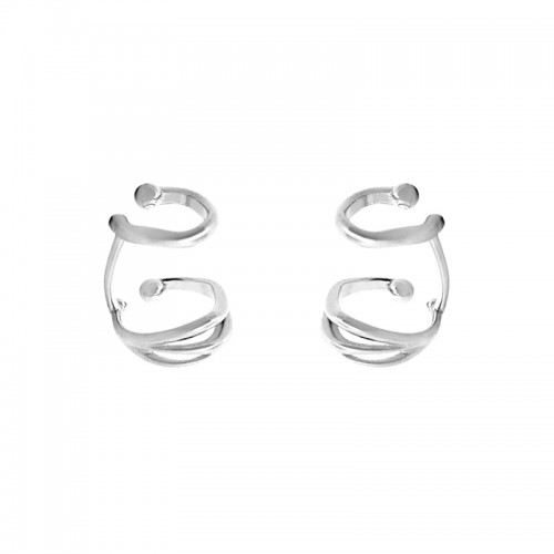 COPPIA DI EAR CUFF A DOPPIO CERCHIO ONDULATO – GD25704B909