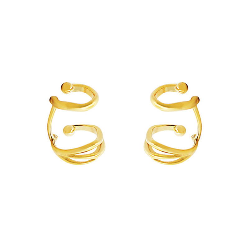 COPPIA DI EAR CUFF A DOPPIO CERCHIO ONDULATO – GD25704B909