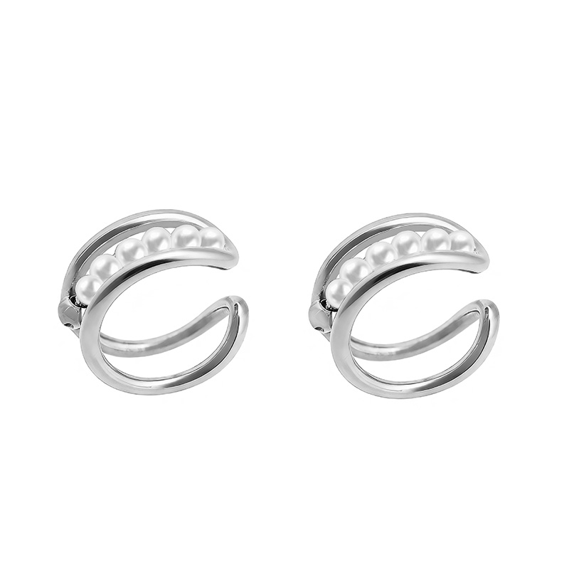 COPPIA DI EAR CUFF A CERCHIO CON PERLE - GD25704B911