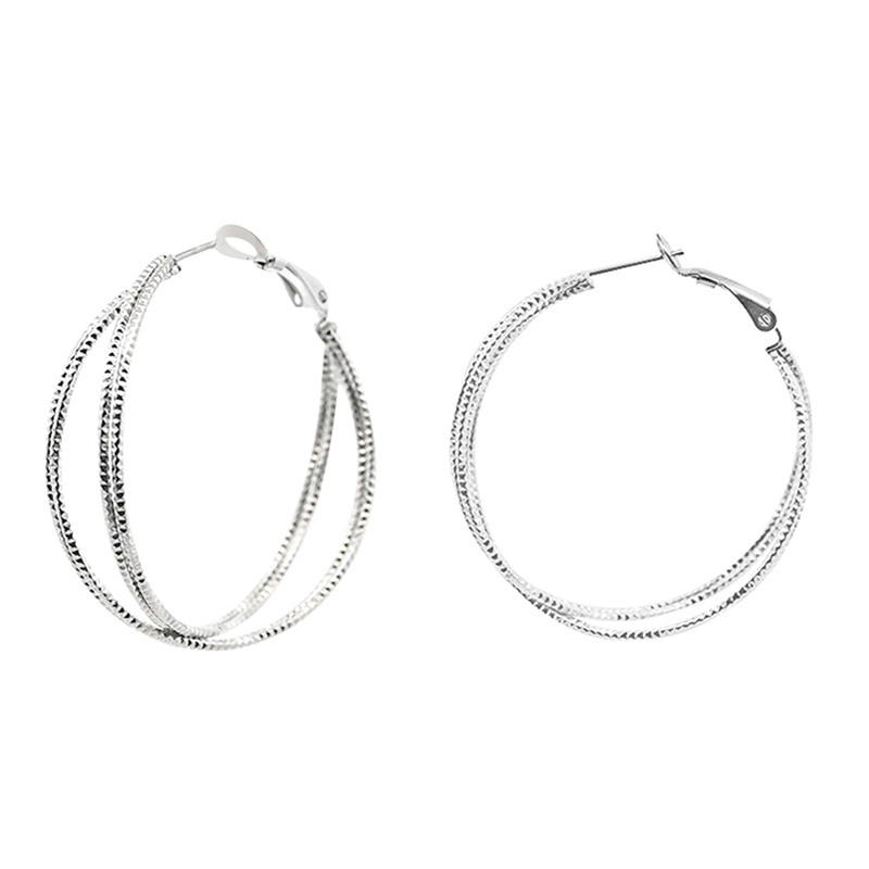 ORECCHINI A CERCHIO INCROCIATO - JN2364F155