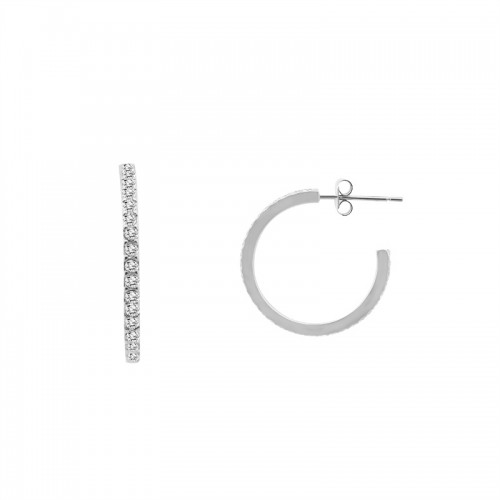 ORECCHINI A CERCHIO CON ZIRCONE - JN24104B778