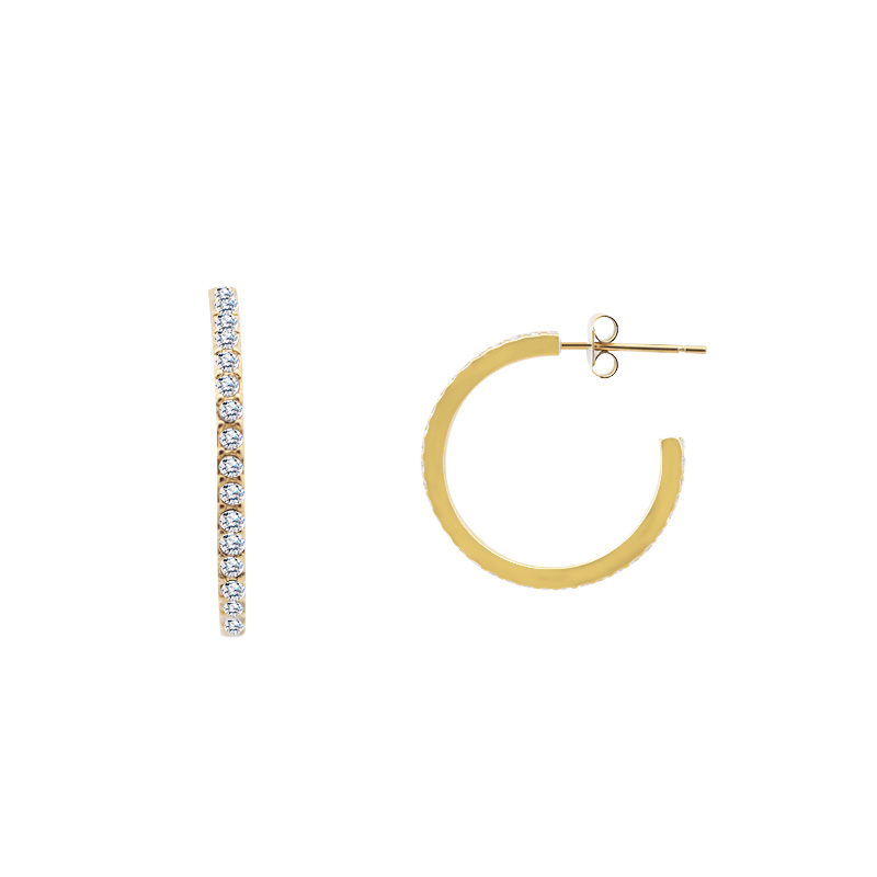 ORECCHINI A CERCHIO CON ZIRCONE - JN24104B778 ORECCHINI A CERCHIO CON ZIRCONE - JN24104B778