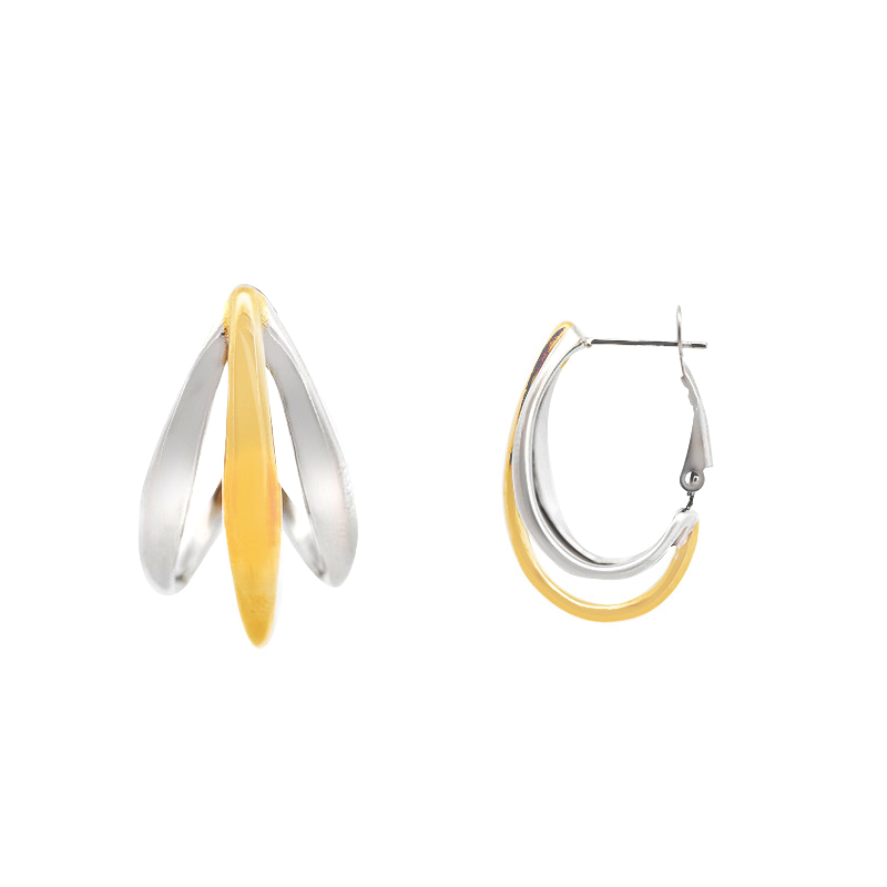 ORECCHINI A CERCHIO OVALE TRIPLO - JN2472B542 ORECCHINI A CERCHIO OVALE TRIPLO - JN2472B542