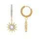 ORECCHINI A CERCHIO CON SOLE ZIRCONIA - JN24744A880