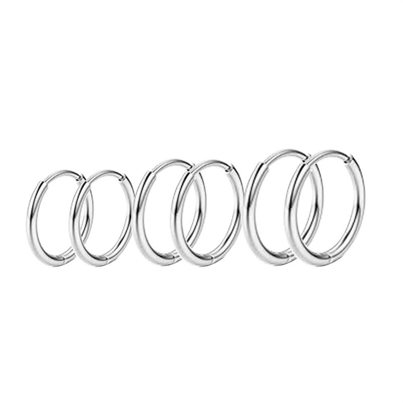 SET DI 6 ORECCHINI A CERCHIO LISCIO - JN25536C199/C200