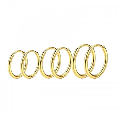 SET DI 6 ORECCHINI A CERCHIO LISCIO - JN25536C199/C200