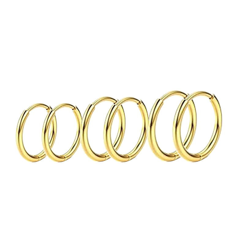 SET DI 6 ORECCHINI A CERCHIO LISCIO - JN25536C199/C200