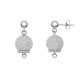 ORECCHINI PENDENTI A CAMPANELLA CON PAVÉ DI ZIRCONI - JN2650D084