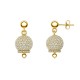ORECCHINI PENDENTI A CAMPANELLA CON PAVÉ DI ZIRCONI - JN2650D084