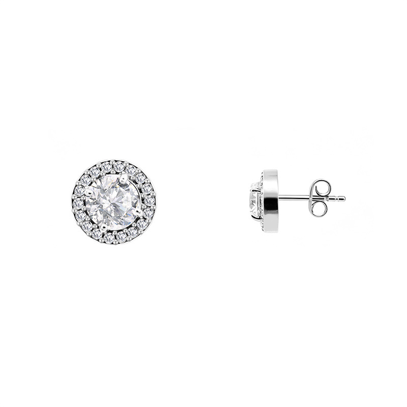 ORECCHINI A LOBO TONDI CON ZIRCONI - JN2652D014