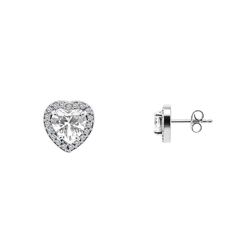 ORECCHINI A LOBO CUORE CON ZIRCONI - JN2652D015