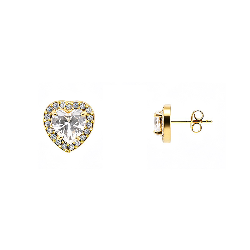 ORECCHINI A LOBO CUORE CON ZIRCONI - JN2652D015