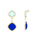 ORECCHINI PENDENTI CON CRISTALLI QUADRATI COLORATI - MDD2512E ORECCHINI PENDENTI CON CRISTALLI QUADRATI COLORATI - MDD2512E