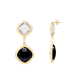 ORECCHINI PENDENTI CON CRISTALLI QUADRATI COLORATI - MDD2512E ORECCHINI PENDENTI CON CRISTALLI QUADRATI COLORATI - MDD2512E