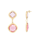 ORECCHINI PENDENTI CON CRISTALLI QUADRATI COLORATI - MDD2512E ORECCHINI PENDENTI CON CRISTALLI QUADRATI COLORATI - MDD2512E