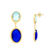 ORECCHINI PENDENTI CON CRISTALLI OVALI COLORATI - MDD2516E ORECCHINI PENDENTI CON CRISTALLI OVALI COLORATI - MDD2516E