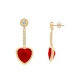 ORECCHINI PENDENTI CON ZIRCONIA E CRISTALLI CUORI COLORATI - MDD2732E ORECCHINI PENDENTI CON ZIRCONIA E CRISTALLI CUORI COLORATI - MDD2732E