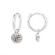 ORECCHINI A CERCHIO CON PENDENTE ROTONDO IN ZIRCONE - MY25736B464