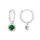 ORECCHINI A CERCHIO CON PENDENTE ROTONDO IN ZIRCONE - MY25736B464