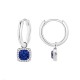 ORECCHINI A CERCHIO CON PENDENTE QUADRATO IN ZIRCONE - MY25736B470