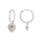 ORECCHINI A CERCHIO CON PENDENTE CUORE IN ZIRCONE - MY25736B473