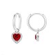 ORECCHINI A CERCHIO CON PENDENTE CUORE IN ZIRCONE - MY25736B473