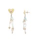 ORECCHINI CUORE CON PENDENTI DI PERLINE - NK2112480F75 ORECCHINI CUORE CON PENDENTI DI PERLINE - NK2112480F75